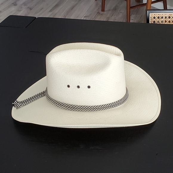 Texas Hat Company Genuine Shantung 20X Western Cowboy Hat, Natural, Sz 7 1/4" - Picture 6 of 15